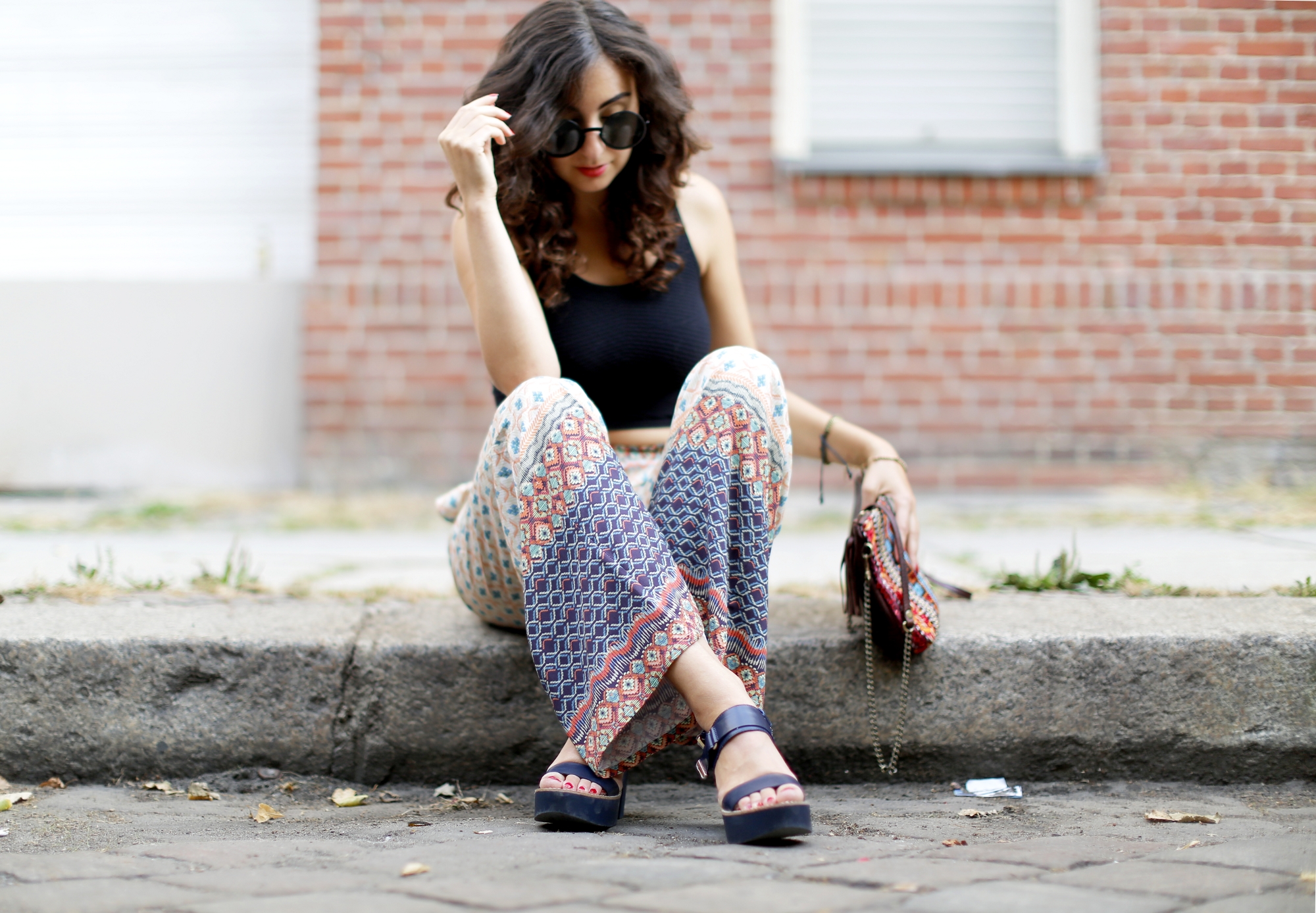 Boho Pants Hippie Pants wide Leg Palazzo Pants City Look Blogger Samieze Fashionblogger Outfitpost